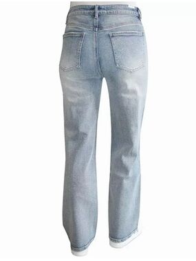 NWT Madden Girl ’90s Fit Wide Leg Distressed Jeans Light Wash Size 11